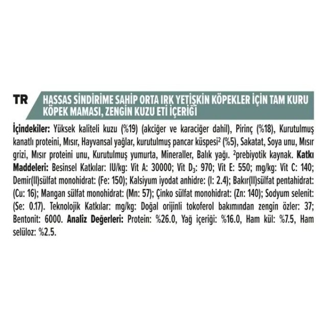 Pro Plan Adult Kuzu Etli Yetişkin Köpek Maması 3 Kg