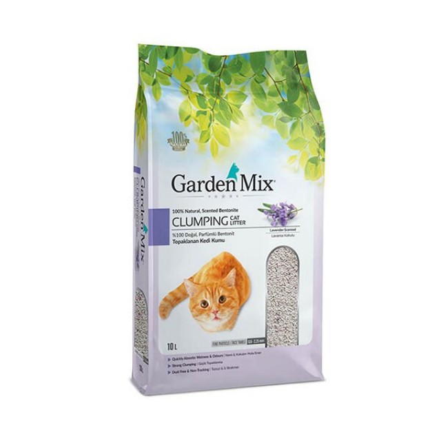 Garden Mix Bentonit İnce Taneli Lavanta Kokulu Kedi Kumu 1 Adet 10 Lt