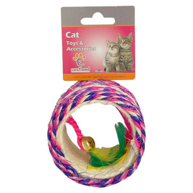 Eastland Renkli İpli Halka Kedi Oyuncağı 6 Cm