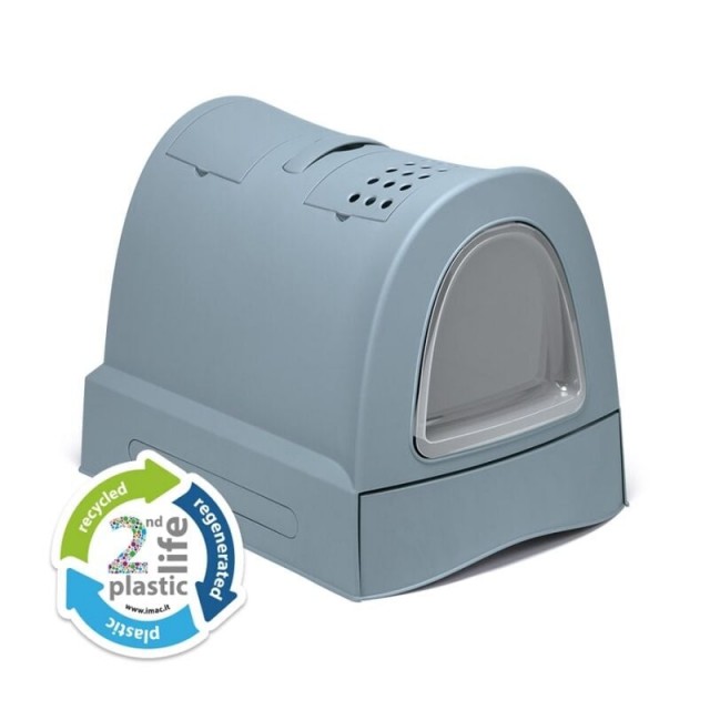 İmac Zuma Çekmeceli Kapalı Kedi Tuvaleti Mavi 40x56x42.5 Cm