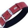 Doggie Comfort Deri Kemik Süslü Köpek Boyun Tasması Large Kırmızı 3.5x52-60 Cm