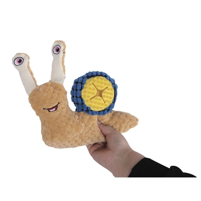 M-Pets Snail Daria Salgangoz Şeklinde Ödül Hazneli Peluş Kedi ve Köpek Oyuncağı 23.5x15 Cm