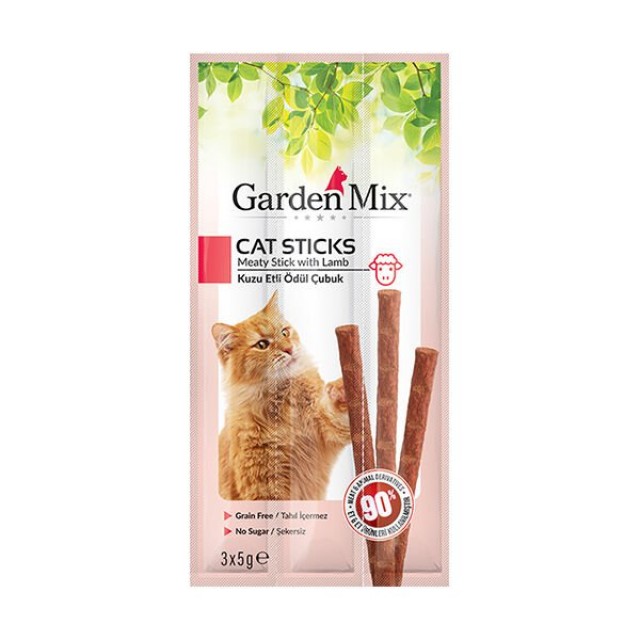 Garden Mix Kuzu Etli Stick Kedi Ödül Maması 3x5 Gr