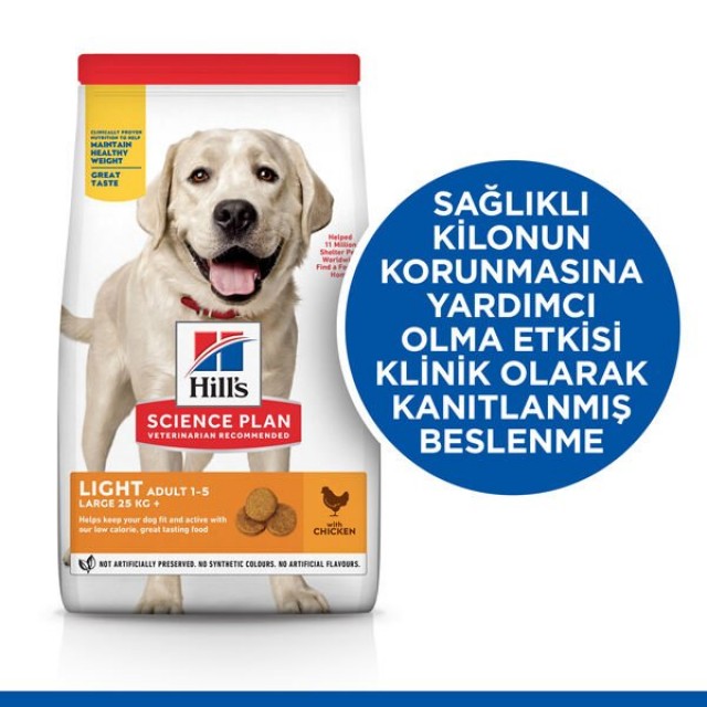 Hills Light Büyük Irk Tavuklu Diyet Köpek Maması 14 Kg