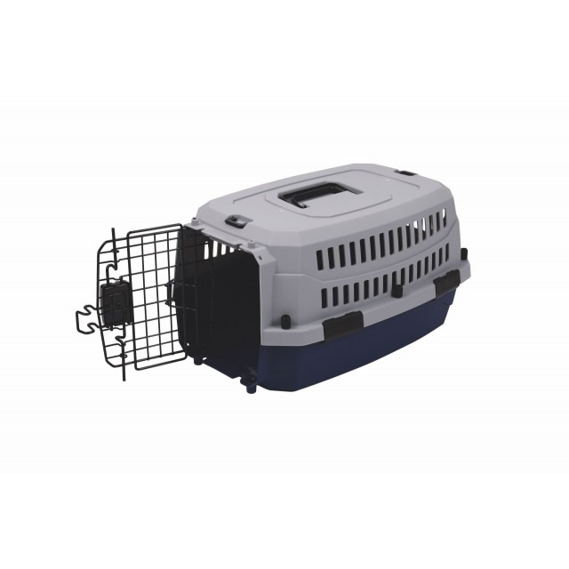 M-Pets Viaggio Carrier Iata Kedi ve Küçük Irk Köpek Taşıma Çantası 58.4x38.7x33 Cm Gri/Lacivert Small