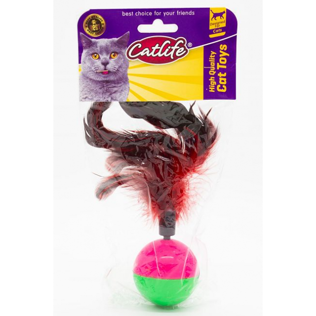 Catlife Tüylü Hacıyatmaz Kedi Oyuncağı 16 Cm Renkli