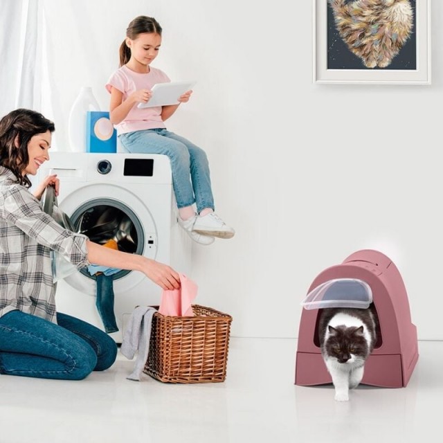 İmac Zuma Çekmeceli Kapalı Kedi Tuvaleti Mavi 40x56x42.5 Cm