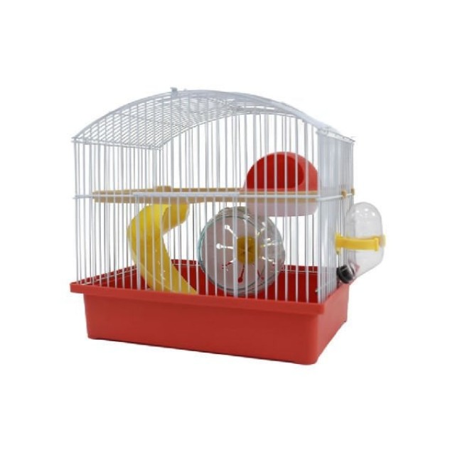 Dayang Oval Oyuncaklı Hamster Kafesi Kırmızı