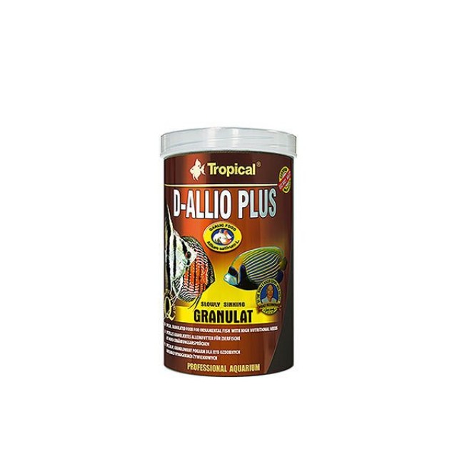 Tropical D-Allio Plus Granulat Discus Balıkları için Sarımsaklı Granül Balık Yemi 1000 Ml 600 Gr