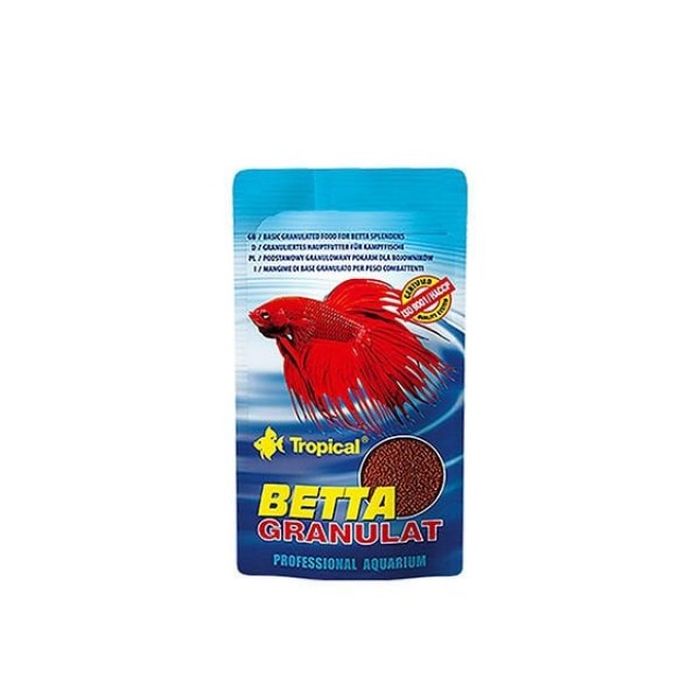 Tropical Betta Granulat Betta Balıkları için Granül Balık Yemi 10 Gr