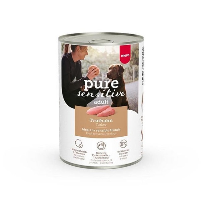 Mera Pure Sensitive Adult Hindili Yetişkin Köpek Konservesi 1 Adet 400 Gr