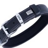 Doggie Comfort Deri Nazar Boncuklu Köpek Boyun Tasması Medium Siyah 3x42-50 Cm