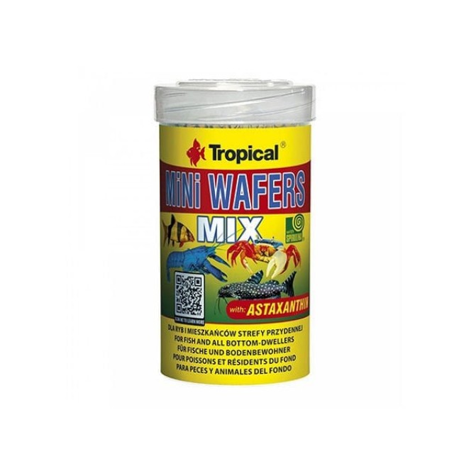 Tropical Mini Wafers Mix Balık ve Deniz Kabukluları için Yem 100 Ml 55 Gr