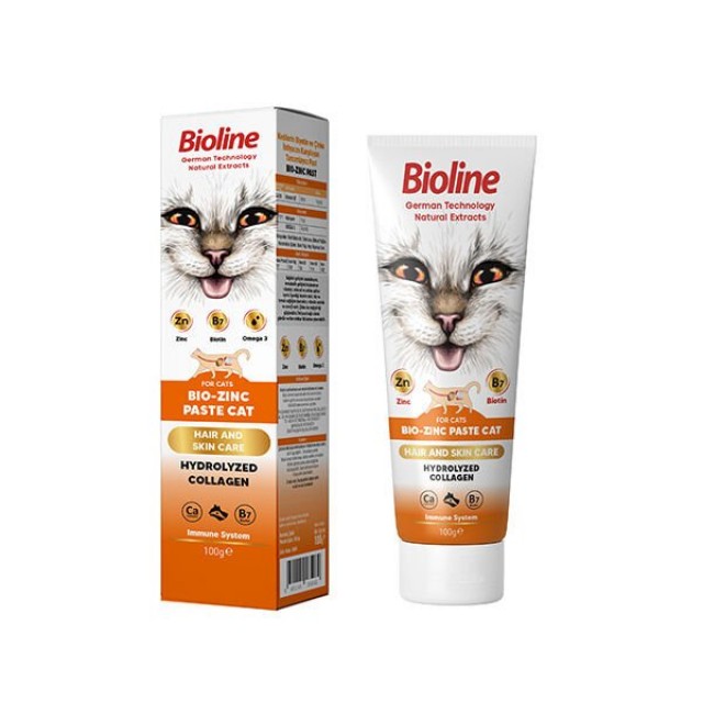 Bioline Deri ve Tüy Bakımı Destekleyici Biotin ve Zinc Paste Kedi Macunu 100 Gr