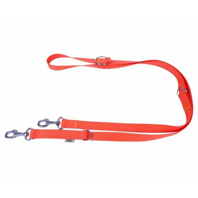 Doggie Classic Dokuma Köpek Gezdirme Tasması Medium Turuncu 2x120-190 Cm