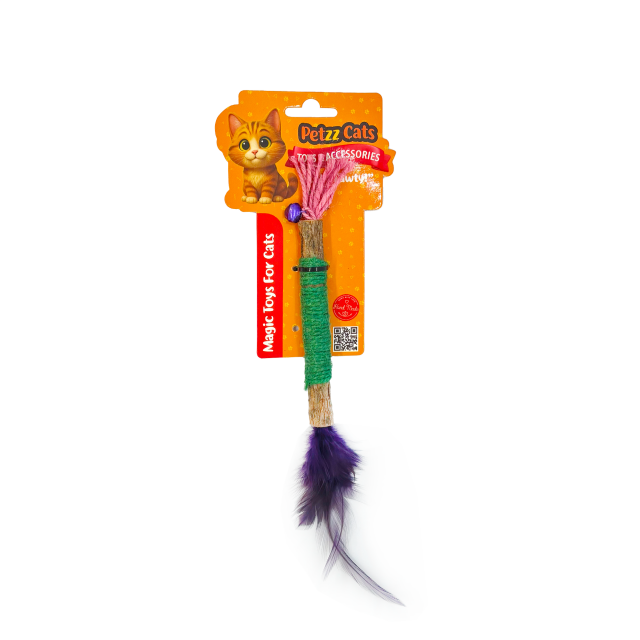 PetzzCats Zımpara Matatabi ve Çıngırak Sesli Peluş Kedi Oyuncağı Yeşil 1x20 Cm