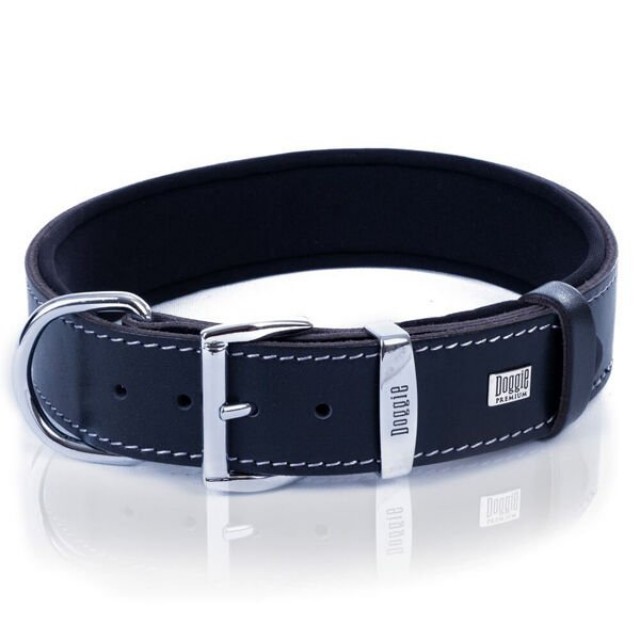 Doggie Comfort Deri Kemik Süslü Köpek Boyun Tasması Medium Siyah 4x52-60 Cm