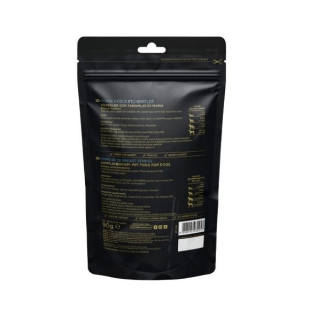 Reflex Snackies Natural Ördek Göğüs Etli Şerit Tahılsız Köpek Ödül Maması 1 Adet 90 Gr