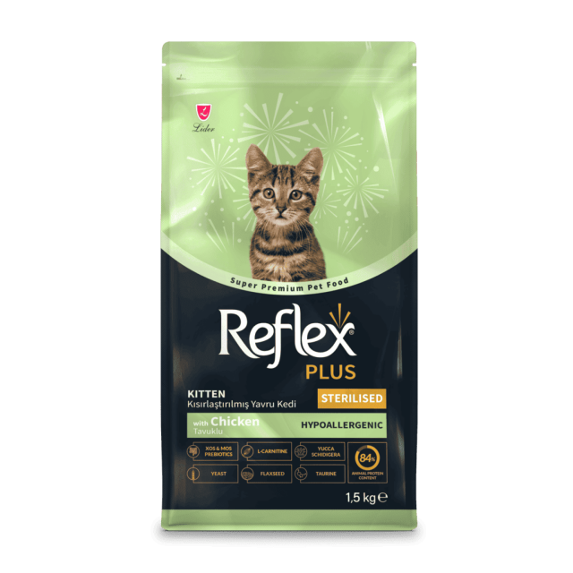 Reflex Plus Sterilised Kitten Tavuklu Kısırlaştırılmış Yavru Kedi Maması 1.5 Kg