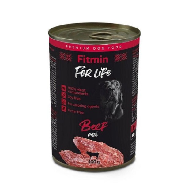 Fitmin For Life Biftekli Pate Yetişkin Konserve Köpek Maması 1 Adet 400 Gr
