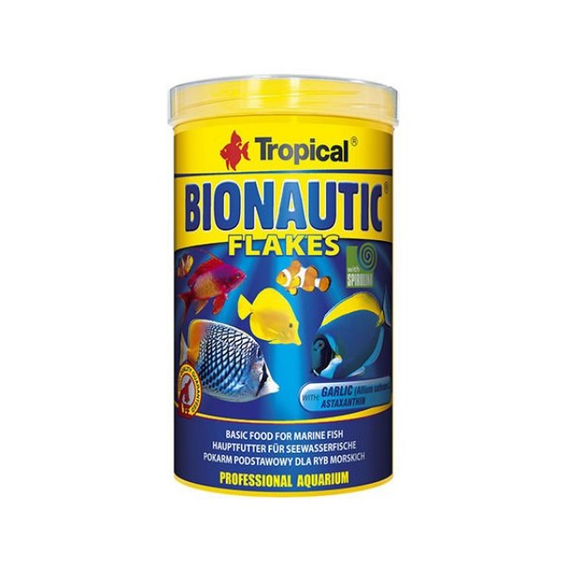 Tropical Bionautic Flakes Tuzlu Su Pul Balık Yemi 250 Ml 50 Gr