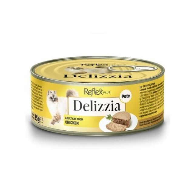 Reflex Plus Delizzia Kıyılmış Tavuklu Yetişkin Konserve Kedi Maması 85 Gr 1 Adet