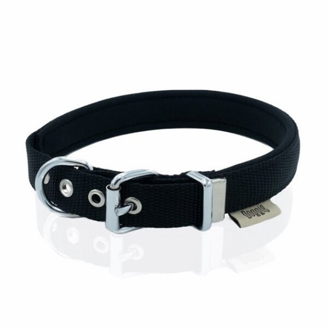 Doggie Comfort Dokuma Kemikli Köpek Boyun Tasması Small Siyah 2x30-35 Cm