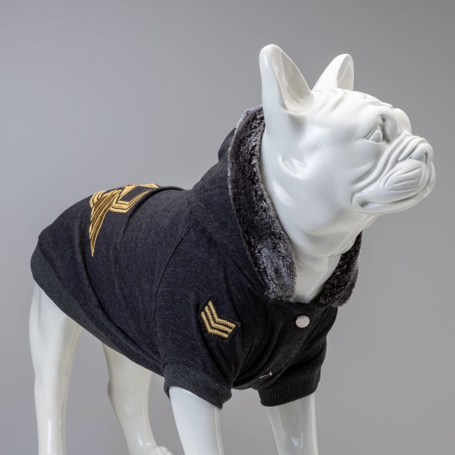 Lindo Dogs Army General Sweatshirt Köpek Kıyafeti Antrasit Beden 2