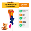 PetzzCats Fish Matatabi ve Çıngırak Sesli Kedi Oltası Oyuncağı Mavi 42 Cm