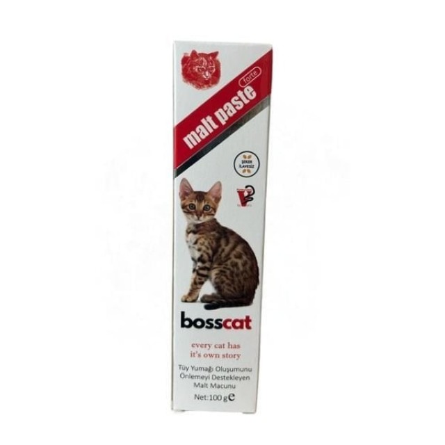 Bosscat Tüy Yumağı Önleyeci Kedi Malt Macunu 100 Gr