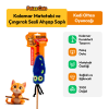 PetzzCats Kalamar Matatabi ve Çıngırak Sesli Kedi Oltası Oyuncağı Mavi 42 Cm