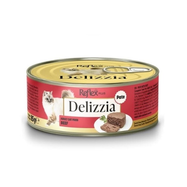 Reflex Plus Delizzia Kıyılmış Dana Etli Yetişkin Konserve Kedi Maması 85 Gr 1 Adet