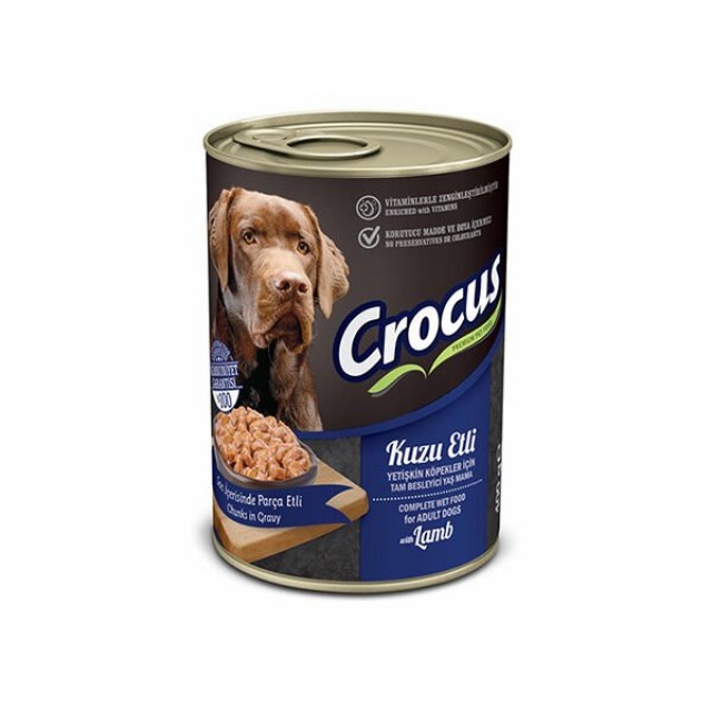Crocus Kuzu Etli Yetişkin Yaş Köpek Maması 1 Adet 400 Gr