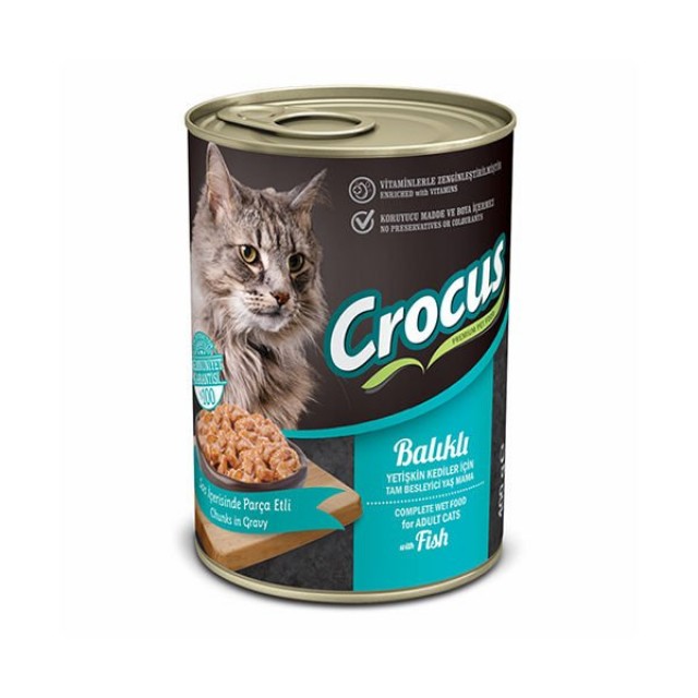 Crocus Balıklı Yetişkin Kedi Yaş Maması 400 Gr