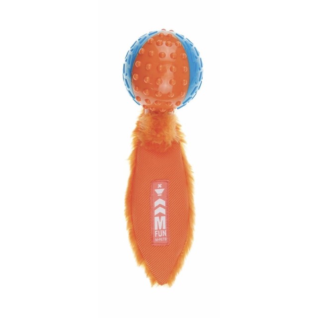 M-Pets Meteor Sesli Kauçuk Köpek Oyuncağı 25 Cm Mavi/Turuncu