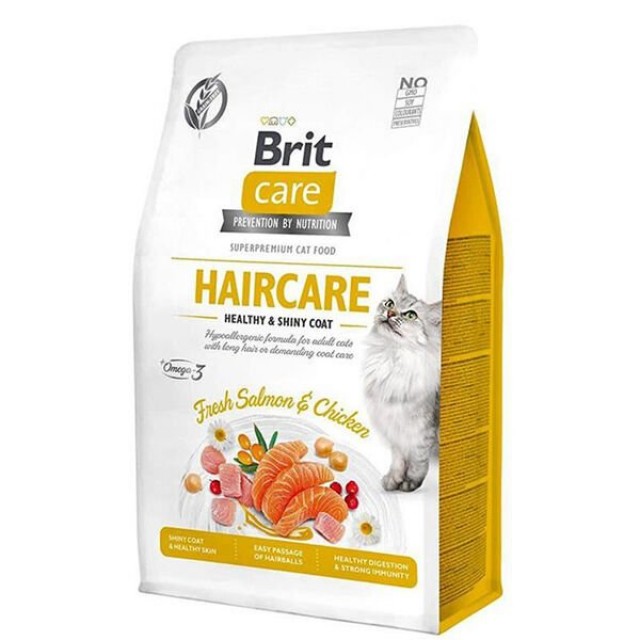 Brit Care Hipoalerjenik Haircare Tavuk ve Somonlu Tahılsız Kedi Maması 7 Kg
