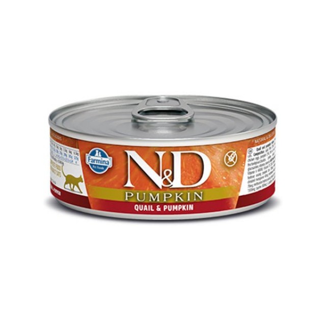 N&D Pumpkin Balkabaklı ve Bıldırcınlı Konserve Kedi Maması 70 Gr