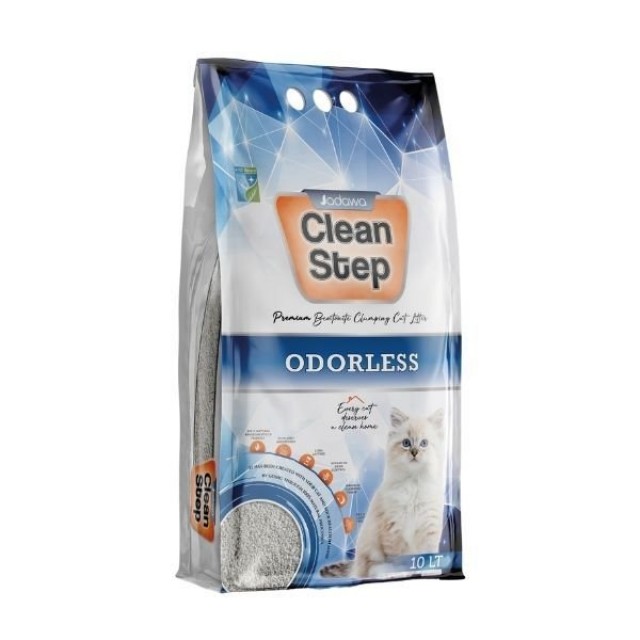 Clean Step Odorless Aktif Karbonlu Kokusuz İnce Taneli Topaklanan Bentonit Kedi Kumu 10 Lt