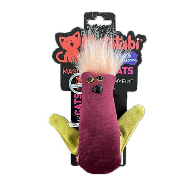 Matatabi Cats Sticky Peluş Kedi Oyuncağı Bordo 30 Cm