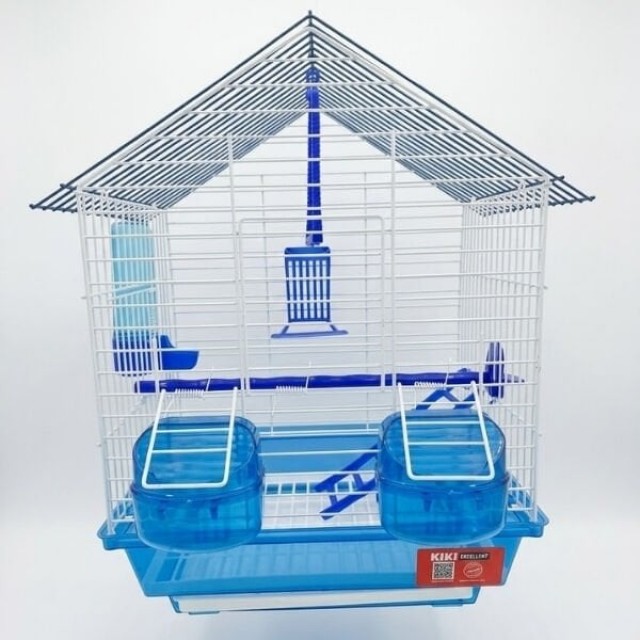 Kiki Excellent Portatif Dik Çatılı Muhabbet Kuşu Kafesi 38x29x20 Cm