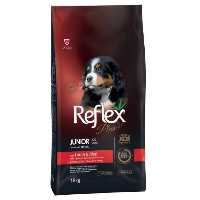 Reflex Plus Büyük Irk Kuzu Etli ve Pirinçli Yavru Köpek Maması 18 Kg