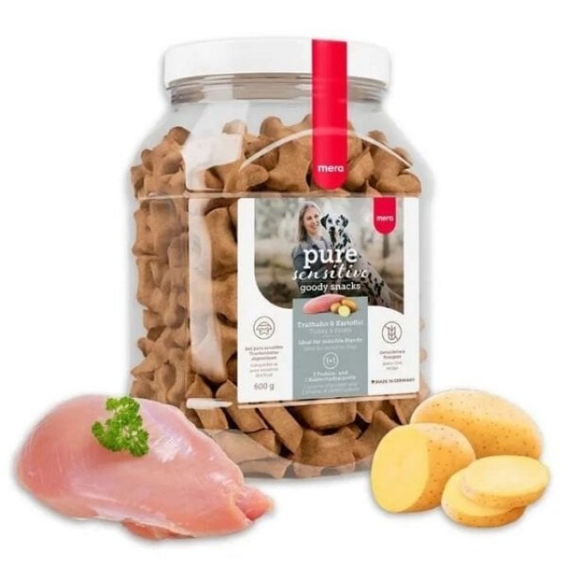 Mera Pure Sensitive Hindi Etli ve Patatesli Köpek Ödül Bisküvisi 600 Gr