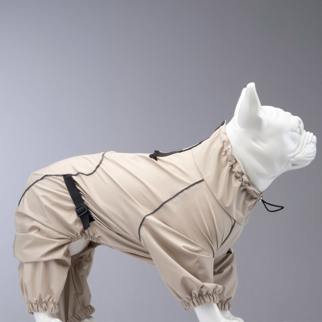 Lindo Dogs Quattro Sirius Köpek Yağmurluğu Bej Beden 6
