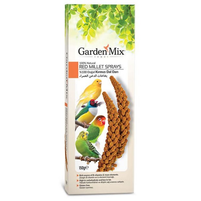 Garden Mix Kırmızı Darı Dalı Kuş Ödülü 150 Gr