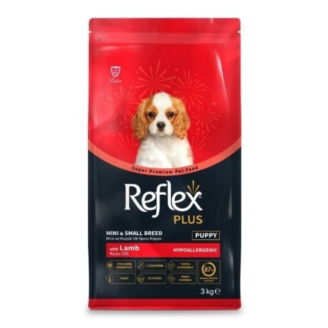 Reflex Plus Kuzu Etli Mini ve Küçük Irk Yavru Köpek Maması 3 Kg