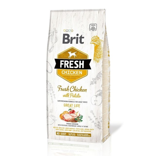 Brit Fresh Tavuk ve Patatesli Yetişkin Köpek Maması 12 Kg