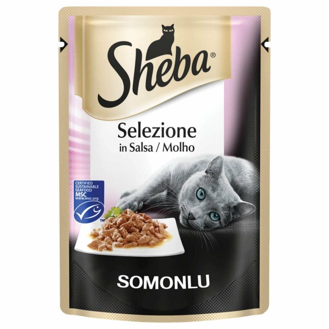 Sheba Selection Soslu Somonlu Yetişkin Konserve Kedi Maması 85 Gr