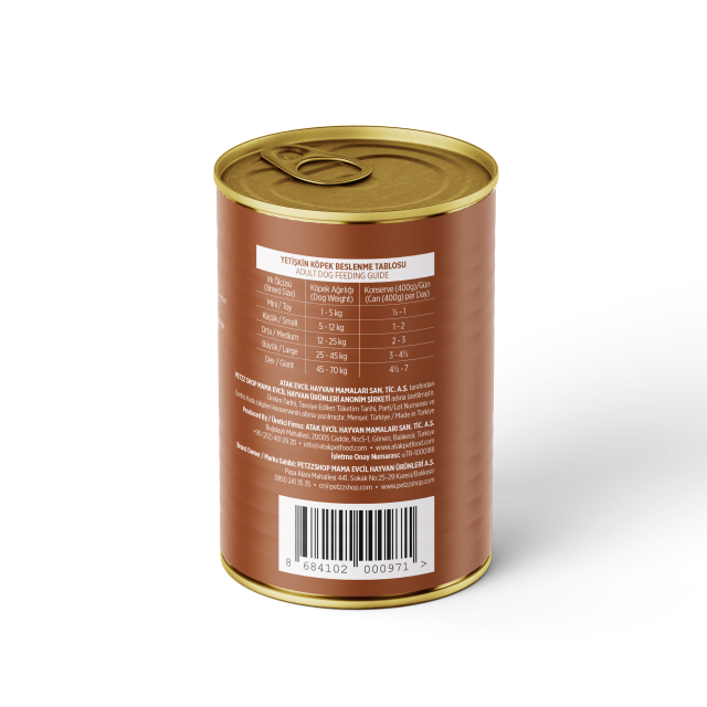 PetzzDogs Kuzu Etli Yetişkin Köpek Konservesi 400 Gr 1 Adet