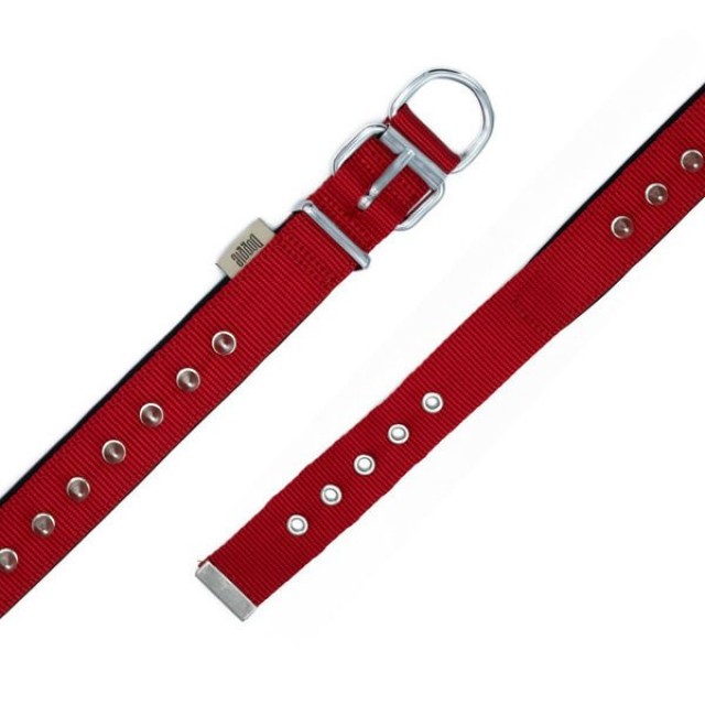 Doggie Comfort Dokuma Çivili Köpek Boyun Tasması Medium Kırmızı 3x42-50 Cm