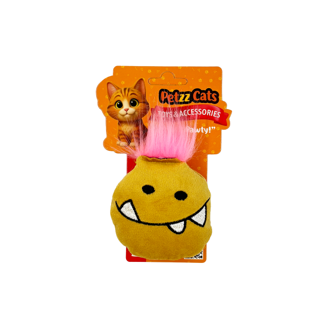 PetzzCats Ming Matatabi ve Çıngırak Sesli Peluş Kedi Oyuncağı Sarı 9x7 Cm